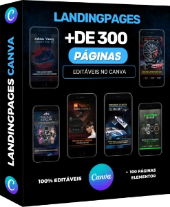 300 Landingpages Editáveis no Canva