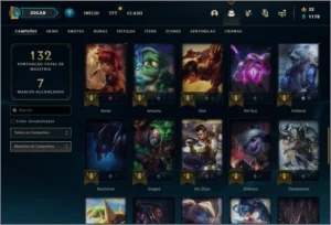 Conta MESTRE com 19 skins e 55 champs - League of Legends LOL