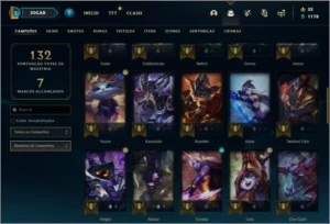 Conta MESTRE com 19 skins e 55 champs - League of Legends LOL