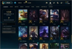 Conta MESTRE com 19 skins e 55 champs - League of Legends LOL