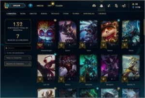 Conta MESTRE com 19 skins e 55 champs - League of Legends LOL