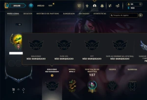 Unranked com 40 Champs e 13 Skins + 4 Fragmentos - League of Legends LOL