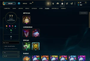Unranked com 40 Champs e 13 Skins + 4 Fragmentos - League of Legends LOL