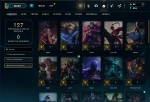 Unranked com 40 Champs e 13 Skins + 4 Fragmentos - League of Legends LOL