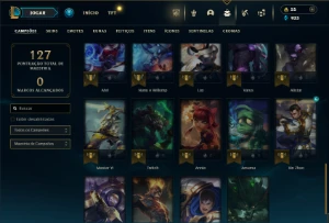Unranked com 40 Champs e 13 Skins + 4 Fragmentos - League of Legends LOL