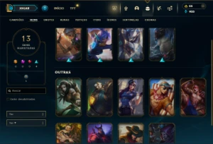 Unranked com 40 Champs e 13 Skins + 4 Fragmentos - League of Legends LOL