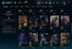 Unranked com 40 Champs e 13 Skins + 4 Fragmentos - League of Legends LOL