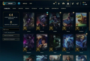 Platina 4 com 28 Champs e 2 Skins + 25 Espolios - League of Legends LOL