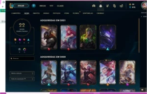 CONTA NOVA LV 40 COM 22 SKINS HABILITADAS - League of Legends LOL