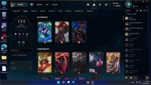 Conta league of legends diamante 2 153 skins (3 ultimate) LOL