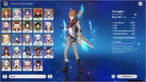AR 50+ VENTI c1, KLEE c1, CHILDE, DILUC c1 GENSHIN IMPACT