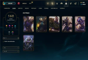 Esmeralda 4 com TODOS os champs e 160 Skins + 1.3kk de Zed - League of Legends LOL