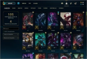 Conta ouro 4 com 2 skins e 32 champs ( MAIN JG ) de 2013 - League of Legends LOL