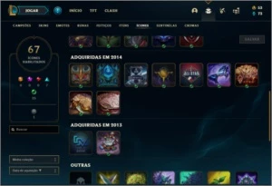 Conta ouro 4 com 2 skins e 32 champs ( MAIN JG ) de 2013 - League of Legends LOL