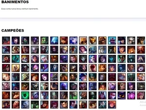 Conta Unranked com 117 Champs e 231 Skins + 3 Ultimates - League of Legends LOL