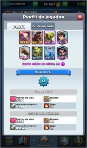 Clash of clans e clash royale rei 12 e cv 10