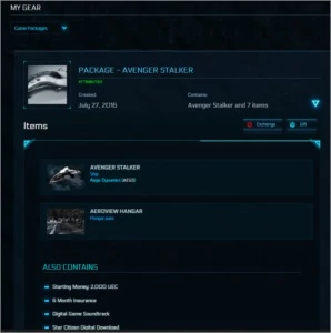 Star Citizen - Avenger Stalker Package - Outros