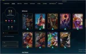 PRATA 3 + 65 CHAMPS/54SKINS pra vender LOGO!! - League of Legends LOL