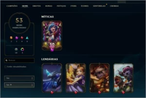 PRATA 3 + 65 CHAMPS/54SKINS pra vender LOGO!! - League of Legends LOL