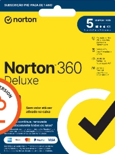 Antivírus Norton 360 Deluxe Cloud 50GB Produto Chave KEY