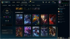 CONTA GOLD IV - 26 SKINS - League of Legends LOL