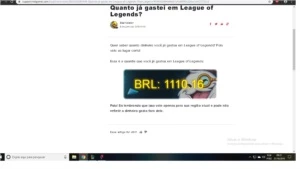 conta do lol com mais de 1k em skin - League of Legends
