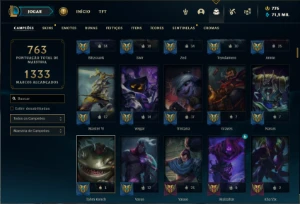 Conta Unranked com TODOS os champs e 368 Skins + UrfWick - League of Legends LOL