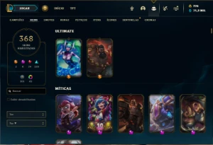 Conta Unranked com TODOS os champs e 368 Skins + UrfWick - League of Legends LOL