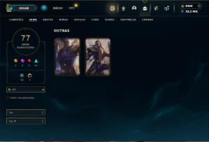 Prata 3 com TODOS os champs e 77 Skins + 2400 RP - League of Legends LOL