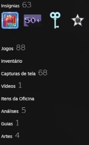 Conta Steam lvl65 (7 anos) + 88 Jogos - Counter Strike CS