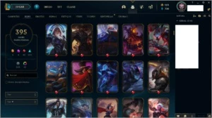 Conta de league of legends 395 skins,todos campeões LOL