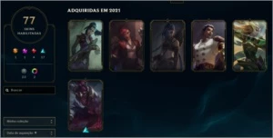 CONTA LOL DE 2013 COM 77 SKINS - League of Legends