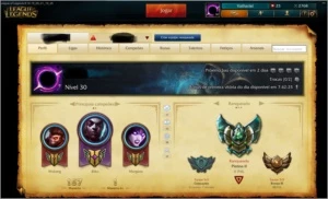 CONTA LEAGUE OF LEGENDS PLATINA 2 + SKINS + TODAS AS RUNAS LOL
