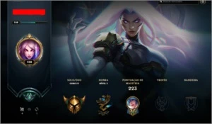 Conta league of legends 75Champions 44Skins 139Icones LOL
