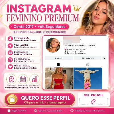 🎀 Instagram Feminino 2017 • +6K Seguidores • - Redes Sociais
