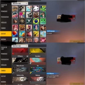 CONTA RARA COM OS TRÊS PRIMEIROS PASSES, FULL GEMADA!! - Free Fire