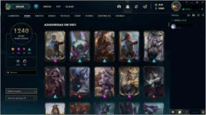 Conta LOL todas as skins compraveis. platina 3 MMR alto. - League of Legends