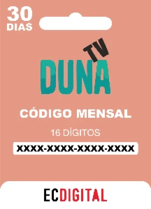 Duna tv mensal 30 dias - Gift Cards