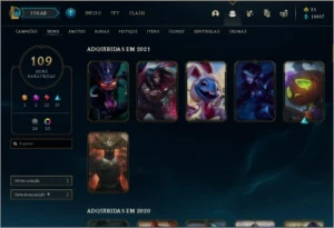 Conta Low Elo de lol para iniciantes /com 109 skins - League of Legends