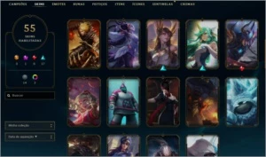 Conta gold com muitas skins e espolios mais de 200 reais gas - League of Legends LOL