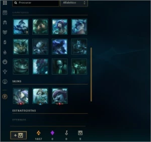 Conta gold com muitas skins e espolios mais de 200 reais gas - League of Legends LOL