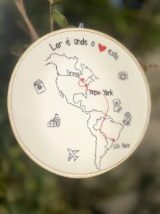 Amor sem fronteiras- NY e Toronto - Artesanato e Personalizados