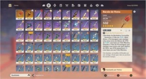 Conta Genshin Hu tao + Homa, Itto + Chifres - Genshin Impact