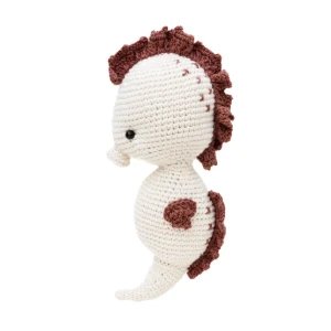 Cavalo-Marinho com Detalhe Marrom em Crochê Amigurumi - Artesanato e Personalizados
