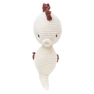 Cavalo-Marinho com Detalhe Marrom em Crochê Amigurumi - Artesanato e Personalizados