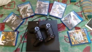 VENDO PS4 com 2 controles originais, + 7 Jogos Originais! - Playstation