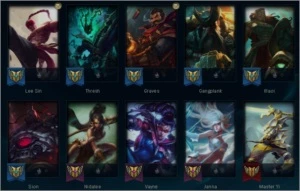 Conta LEAGUE OF LEGENDS com 5 skins vitoriosas LOL