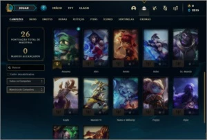 Conta platina 4 com 1 skin e 22 champs - League of Legends LOL