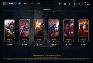 Conta platina 4 com 1 skin e 22 champs - League of Legends LOL