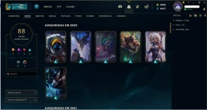 Conta lol lv293 2k de RP - League of Legends